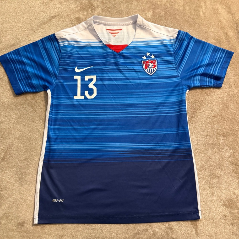 Nike USWNT Alex Morgan 13 Jersey Blue Gradient Soccer Shirt Youth XL 28